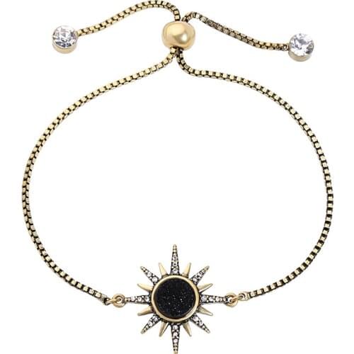Wholesale 10pcs/ lot fashion women jewelry vintage metal sun bracelets