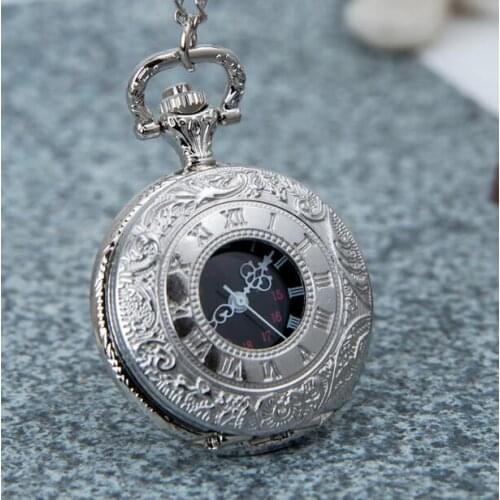 Wholesale 20 PCS/lot White steel Roman numerals Dual display UP surface pocket watches