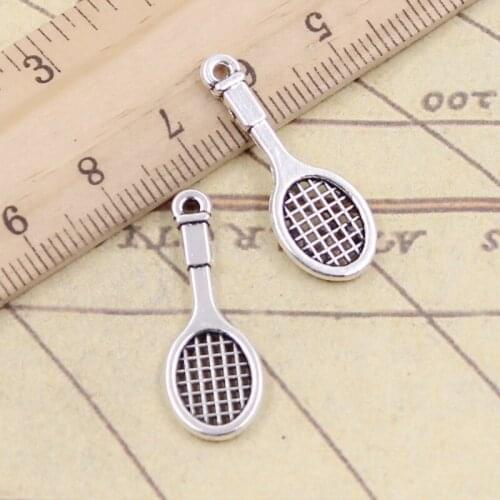 20pcs Charms Tennis Racket 29x20mm Tibetan Silver Color Pendants Antique Jewelry Making DIY Handmade Craft