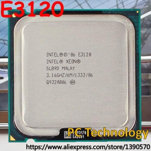 Original Intel Xeon E3120 E0 SLB9D CPU 3.16GHz 6MB Dual-CORE LGA775 Processor Free shipping ship out within 1day equal to E8500