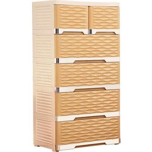 Drawer storage cabinet Style storage cabinet European light luxury five drawers Plastic multi-layer cabinet