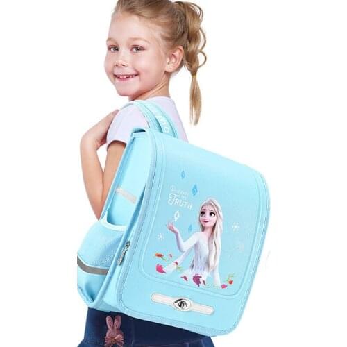 Disney Plus Frozen High-End Student Schoolbag Female Elsa Princess Bag Cartoon Large Capacity Waterproof Children Girl Backpack