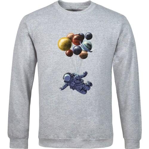 2020 spring autumn Sweatshirts Pullover For Men Astronaut Balloon Print Sportswear Men Fleece Long Sleeve coats casual clothings