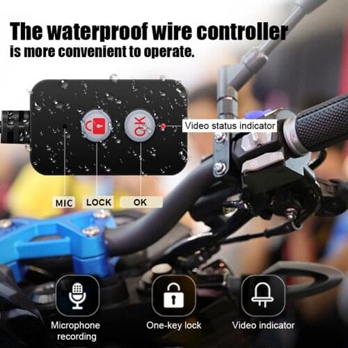 Motorcycle Recorder,Motorcycle HD 1080 screen driving recorder Support GPS and WIFI,140 Degree Wide Angle Loop Recording