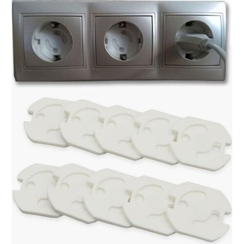 10 Pcs EU Child Lock Baby Safety 2 Holes Kids Safety Outlet Cover Baby Children Electric Protection Sockets Safe Rotate Cover
