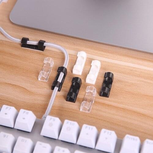 20pcs Wire Winder Organizer Cable Clip Self Adhesive Cable Clamp Holder Buckle Ties Fixer Fastener Data Line Cord Holder
