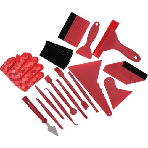 21pcs/set Auto Vinyl Wrap Tools Carbon Fiber Film Wrapping Cutter Aid Window Tint Squeegee Scraper Sticker Set For Car Tools