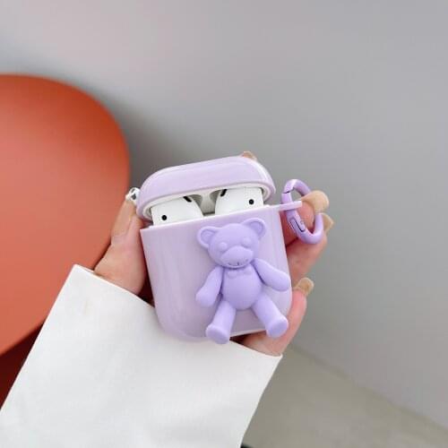 3D Cartoon Bear Earphone Case For AirPod 3 2 1 Case TPU Charging Headphones Case for airpods pro case Protective soft Cover Box