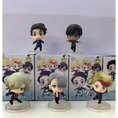6pcs/set Action Figure Yuri on Ice Yuri Katsuki Victor Yuri Phichit Chulanont Q Ver 8cm PVC Collection Doll One Is Random Repeat