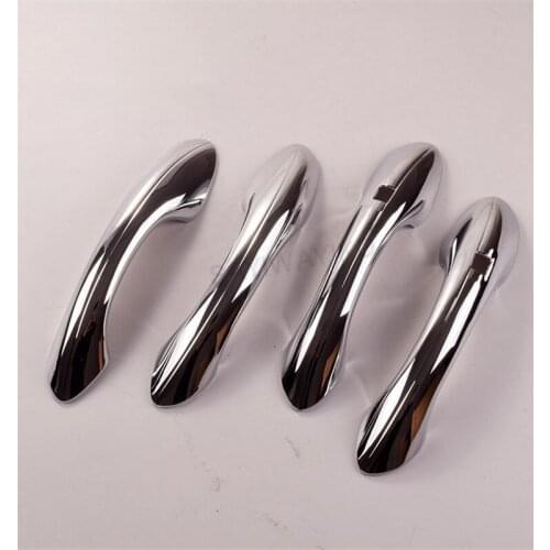 ABS Chrome Carbon Fiber Door handle Protective covering Cover Trim For Hyundai Santa Fe 2019 2020 Car styling