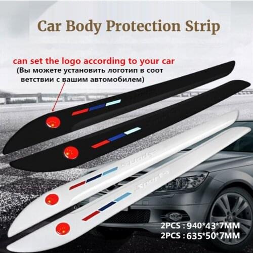 Car Sticker for Fit All Models 64CM-49CM Anti-scratch Body&Door Side Trims Edging Decorative Protector Soft Adhesive Tape Strip