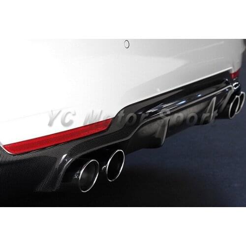 Car Accessories Carbon Fiber 3D Style Rear Diffuser Fit For 2014-2015 4 Series F32 F33 M-Sport Quad Exhaust Rear Diffuser