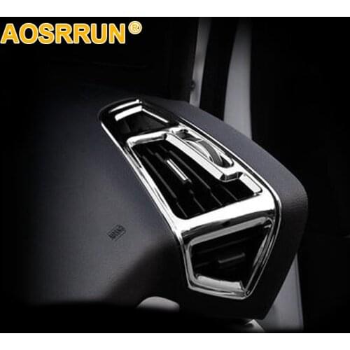 Car Accessories Interior Trim Chrome Air Conditioning L/R Outlet Cover ABS For Ford C-MAX CMAX 2011 2012 2013 2014 2015 2GEN LHD
