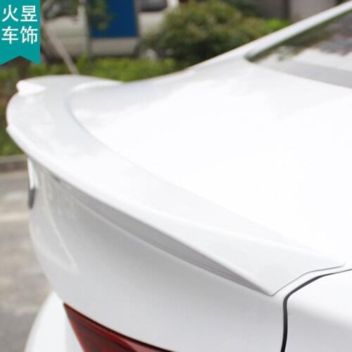 Car Styling For Hyundai Elantra 2017 ABS Plastic Unpainted Primer Color Rear Wing Trunk Boot Lip Spoiler Auto Decoration 1Pcs