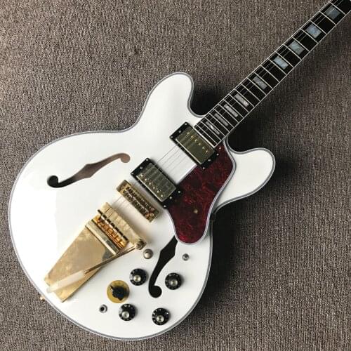 Free delivery, jazz guitar, white electric guitar, high quality guitar, rosewood fingerboard