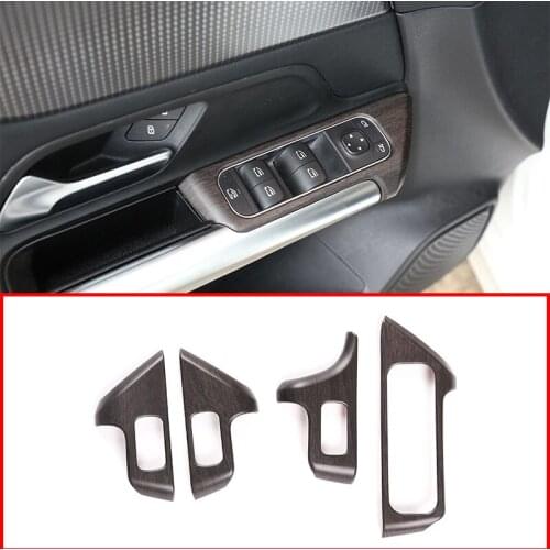 For Mercedes Benz B GLB Class W247 X247 2019-2020 ABS Oak wood grain Car Window Lift Button Frame Trim Interior Car Accessories