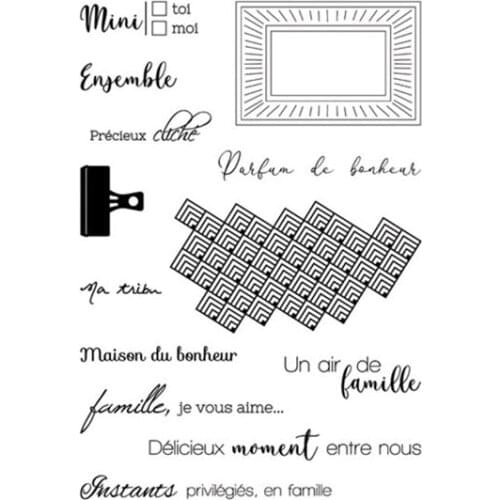 French Clear Stamps for Scrapbooking Transparent Silicone Rubber DIY Photo Album Decor 636