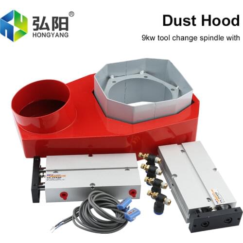 CNC Milling Machine 9KW Automatic Tool Change Spindle Dust Cover Collection Brush Wood Carving Dust Removal Dust Cover