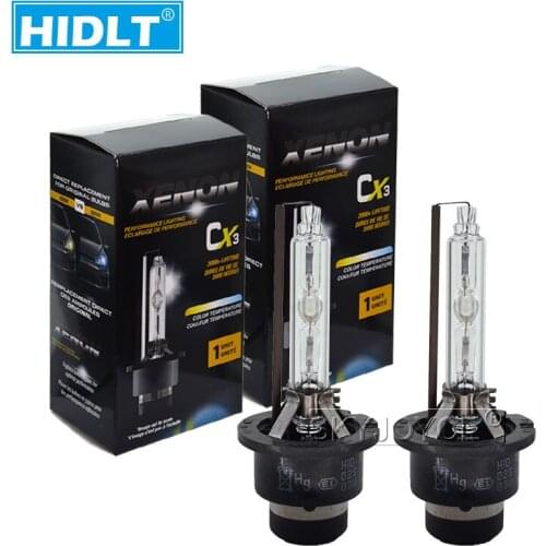HIDLT OEM Quality 2PCS D2S D2R 5500K White Xenon Bulbs 35W D4S D4R Replacement High Brightness 12V Auto Car Headlight HID Bulb