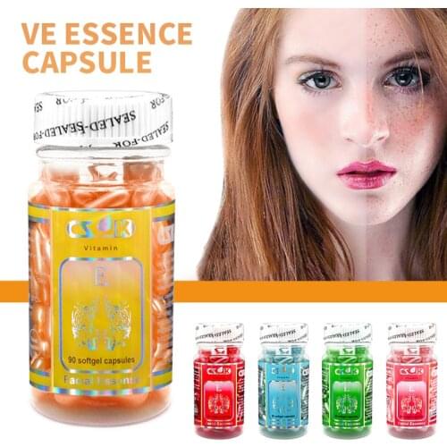 NEW 90pcs/box Vitamin E Capsules Spot Acne Removing Moisturizing Nutrition Whitening Freckle Capsule Serum Face Cream TSLM1
