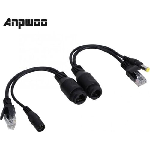 Computer connectors dc jack 12V Power Over Ethernet Passive POE Adapter Cable Splitter Injector Waterproof computer cable