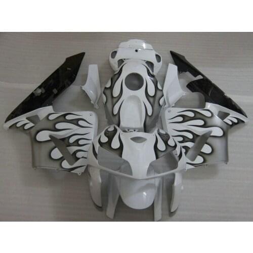 Injection mold motorcycle fairing kit for Honda CBR600RR 2005 2006 black flames white plastic fairings set CBR600 RR 05 06 XF25