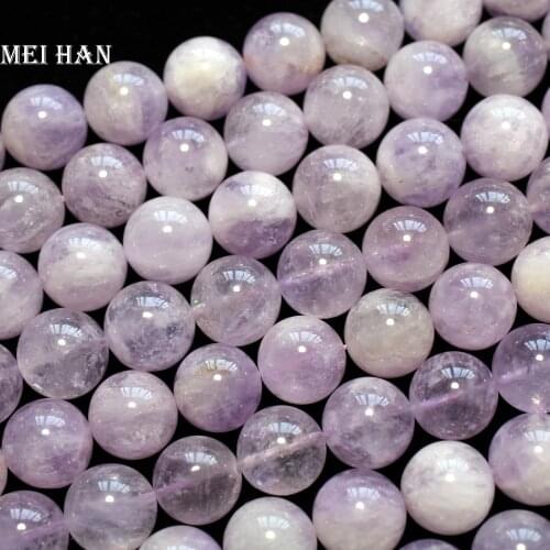 Meihan Free shipping (1 strand) Natural Lavender Amethyst 10mm smooth round Beads for jewelry making DIY gift