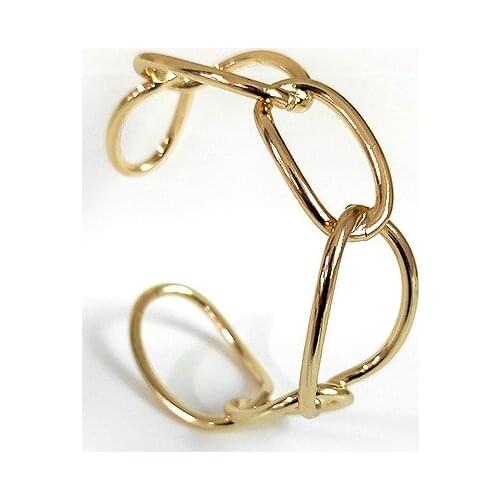 Minimalist Gold Color Cuff Bracelets Bangles For Women Curb Link Chain Bangle Femme Armband 2020 Fashion Jewelry