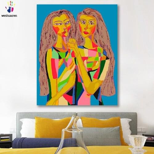 DIY colorings pictures by numbers with colors Realistic abstract figure picture drawing painting by numbers framed Home