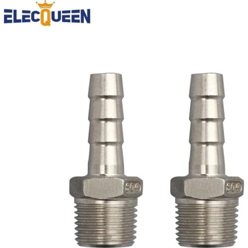 1/2" BSP Male Thread Pipe Pipes Fitting,8mm;10mm;12mm Barb Hose Tail Connector Stainless Steel SS304 Household Tools Hot Selling