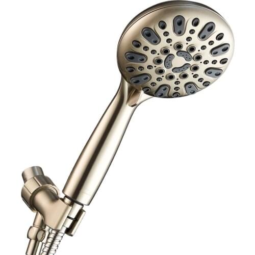 Somodra Shower Head Hand Held Brushed Nickel Powerful 6 Spray Multi Function Massage Spa Shower Heads For Low Water Pressure