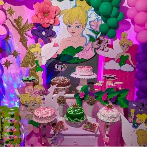 Omilut Elf Tinkerbell Birthday Party Decor Magic Fairy Tinkerbell Party Disposable Tableware Baby Shower Girl 1th Birthday Party