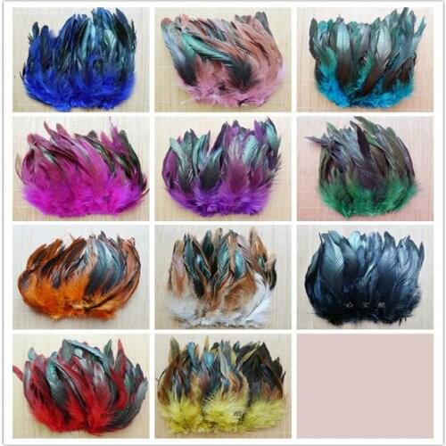 Wholesale 500pcs Fluffy Fashion Rooster Feathers (10-20cm) Fringe Decorations Home Feather Party DIY Tool 9Color To Choose