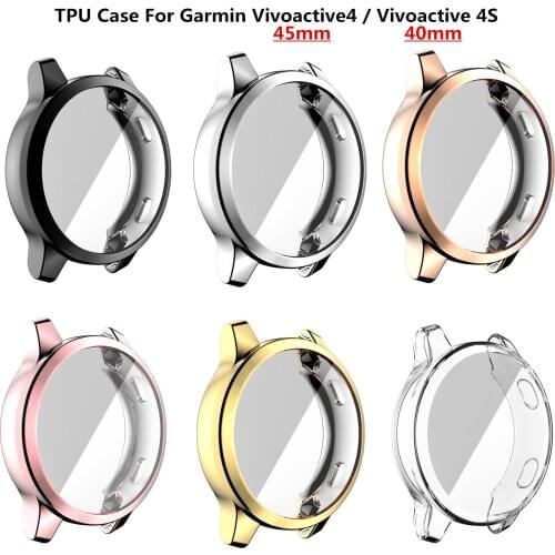 Plating Silicone Case For Garmin Vivoactive 4 4S Vivoactive4/4S Venus 2 2S Venus2/2S Fashion Anti-scratch Shockproof Case Cover