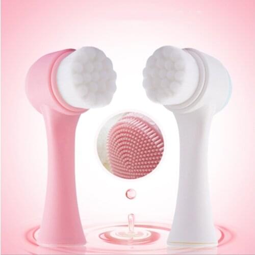 Face Cleaner Brush Skin Blackhead Remover Washing Face Brush Deep Pore Cleaner Exfoliator Scrub Silicone Face Cleansing Brush