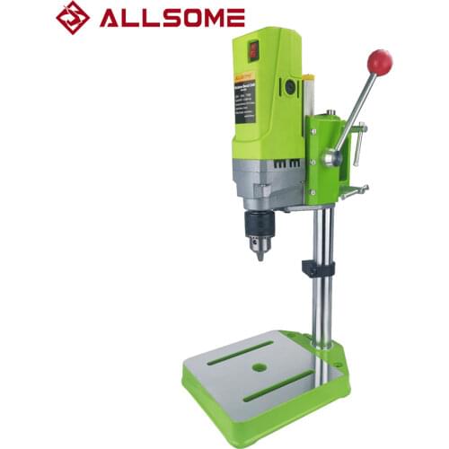 ALLSOME 1-16mm Mini Bench Drill Bench Drilling Machine Variable Speed Drilling For DIY Wood Metal Electric Tools