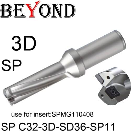 BEYOND Drill Bit 3D 36mm SP C32-3D-SD36-SP11 U Drilling use Insert SPMG SPMG110408 Indexable Carbide Inserts Tools CNC Lathe