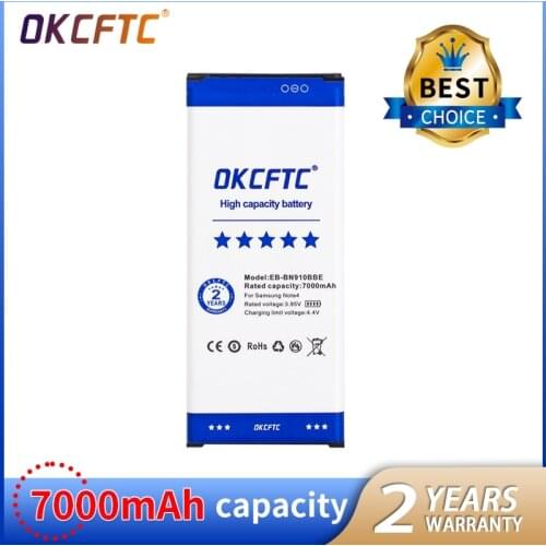 Top 100% New 7000mAh Battery For Samsung Galaxy N910F N910FQ N910X N910W N910T N910H N910A N910C Note 4 N910 Battery
