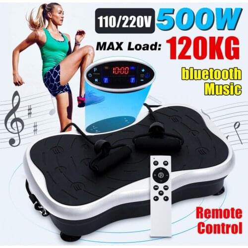 120KG Slimming Vibration Machine Lazy Standing Body Shaper Remote Control Bluetooth Function Fitness Weight Reducing Massager