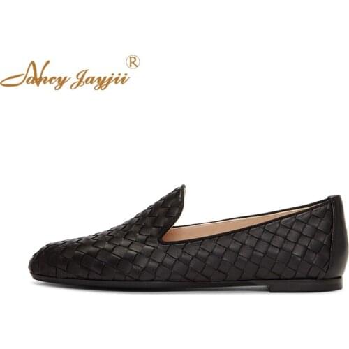 2021 Woman Office Party Black Plaid Casual Loafers Female Round Toe Chunky Heel Patent Leather Flats Girl Student School Shoes