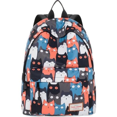 Women Fashion Printed Backpack Canvas School Backpack For Girls Knapsack Bookbag Trip Laptop Back Bag Students Mochila Bolsa New