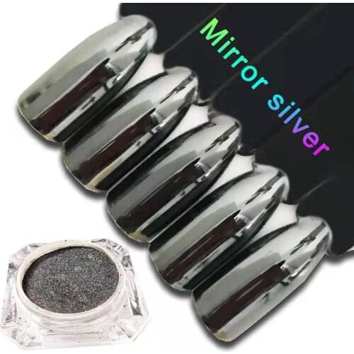 1Box Glitter for Nails Holographic Dip Powder Mirror Glitter Powder Polishing Chrome Pigments Laser Dazzling Dust 1g net