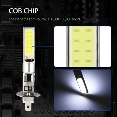 1Pcs H1/H3 CREE LED Car Headlight Driving Light Lamp Bulb 6000K White Automobile Super Bright Auto Car Lighting Lamp