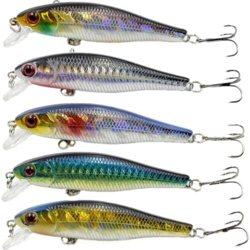1pcs/lot Fishing Lure 9cm 9.2g Minnow Wobblers Swim Bait with Hooks Fishing Tackle Artificial Hard Bait Crankbait Fishing tackle