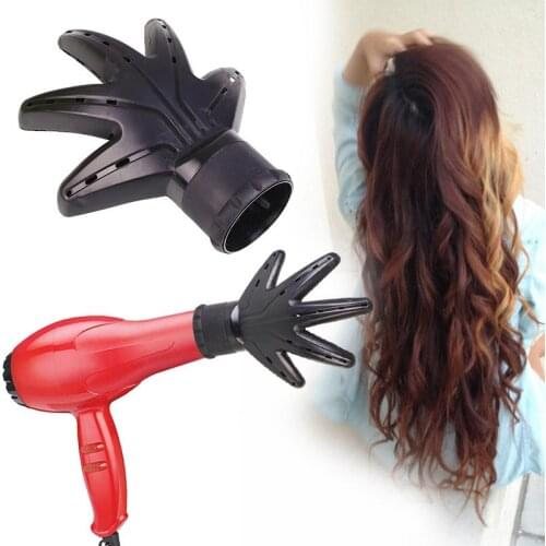 1Pc New Pro Plastic Black Hand Shape Hair Diffuser Hairdressing Curly Dryer Hair Styling Tools Salon Hairstyling Accessory