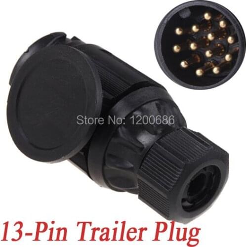 13 Pin Trailer Plug 13 Pole Connector 12V Towbar Towing Caravan Truck Plug N Type Trailer End Plastic Tirol