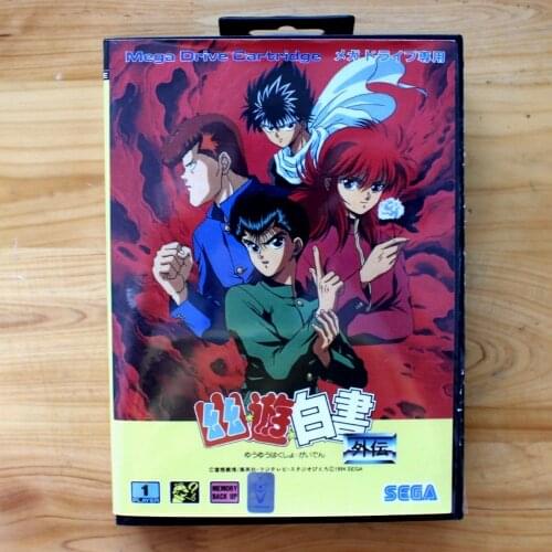 Yu Yu Hakushu 16 Bit MD Game Card with Retail Box for Sega MegaDrive & Genesis Video Game console system