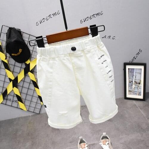 2021 Summer New Baby Boys White Shorts Childrens Casual Pants New Arrival Fashion Short Pants Baby Boy Clothes Kids Shorts 2-7Y