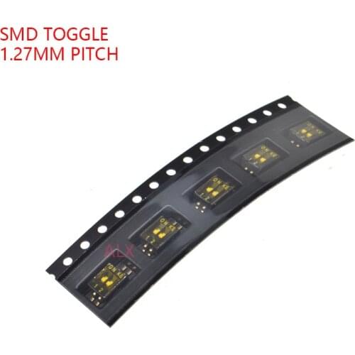5PCS Gold Plated SMD SMT 2P 2-BIT TOGGLE switch doule Row 2PIN PITCH 1.27MM 2 PIN Slide Switches 2 Position 4 PIN 2-way