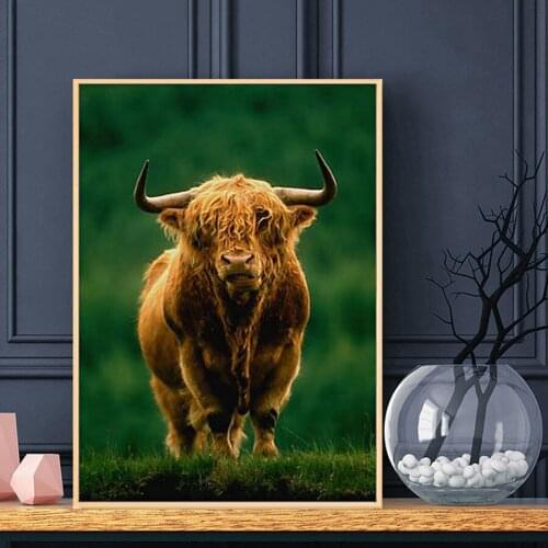 Highland Cow Diamond Painting Brown Bull DIY Diamond Embroidery Dutch animals Mosaic Rhinestone Of Picture Needlework I137